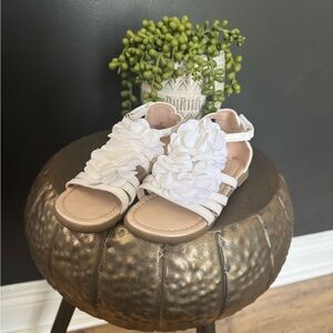Place White Floral Kids Sandals